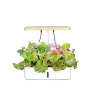 Machine de culture hydroponique intelligente de bureau pour plantes aromatiques et légumes d'intérieur, avec lumière de croissance LED à spectre complet, version avec ou sans terre au choix