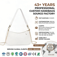 Luxury Customization Clutch Tote Shoulder Purse for Women Crossbody Mini Hobo Bag Retro Vegan Leather Chains Trendy Zipper