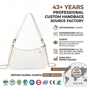 Luxuriöse Maßanfertigung Clutch Tote Schultertasche für Damen Crossbody Mini Hobo Tasche Retro Veganes Leder Ketten Trendige Reißverschluss-Tasche - Product Image 1