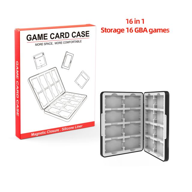 16-in-1 Magnetic Game Card Case for Gameboy Advance Storage Box Holder for GBA Game Accessories