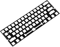 Capa de teclado mecânico de alumínio, anodizado, preto, metal, 6061 6063 personalizado, cnc 80% 87 tkl