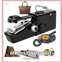 Kit de Machine à coudre électrique domestique portable Mini équipement de couture de poche adapté aux voyages