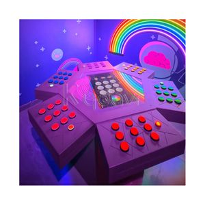 Contrôle extrême arc-en-ciel lumière LED bouton poussoir interactif Sports et divertissement salle de jeu heureuse pour la construction d'équipe - Product Image 2
