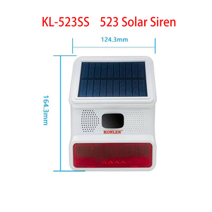 Bộ báo động năng lượng mặt trời nhấp nháy báo động <span class=keywords><strong>433MHz</strong></span> không dây còi báo động sừng ánh sáng đèn flash cho 2G 4G Wifi <span class=keywords><strong>GSM</strong></span> Nhà Thông Minh Hệ thống an ninh trong nhà ngoài trời - Product Image 2