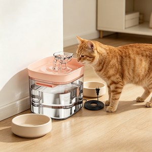 Safe Voltage Pet Water Feeder Odor Free Filter Design Stainless Steel Pet Drinking Fountain - Product Image 1