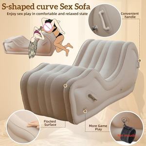 Muebles Sexuales, Cojín Inflable en Forma <span class=keywords><strong>de</strong></span> Corazón <span class=keywords><strong>de</strong></span> PVC, Bomba <span class=keywords><strong>de</strong></span> Aire Automática, Equipo BDSM, Posición Sexual para Parejas, Sofá Multifuncional - Product Image 6