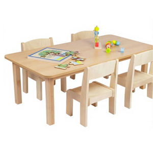 Ensembles de meubles modernes pour enfants en bois massif coloré – Bureau et chaise pour l'éducation précoce, idéal pour la maison, l'étude et la maternelle - Product Image 1