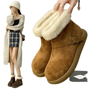 Botas de Nieve para Mujer, Delgadas, Ligeras, Cálidas, Antideslizantes, de Felpa Suave, Algodón y Gamuza, Cómodas, para Otoño e Invierno - Product Image 1