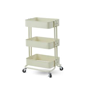 Nhà lưu trữ nhà bếp cán lưu trữ giỏ hàng tổ chức 3 tầng Xe đẩy Kệ hiển thị giá đa chức năng lưu trữ Giá xe đẩy - Product Image 3