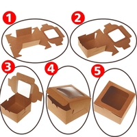 Boîtes à pâtisserie personnalisées en gros, petites boîtes à gâteaux de 4 pouces avec fenêtre pour bonbons, muffins, beignets et emballages de cadeaux de fête