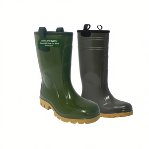 TTAKE Green Pvc Safety <b>Boot</b> With Sole For <b>Work</b> Protection - Product Image 2