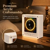 Aimant de réfrigérateur, lecteur de musique NFC 128 Mo, mini boîte à musique magnétique avec lumière LED, cadeau de Noël pour les amateurs de musique