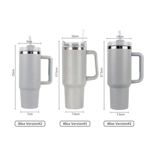 Wholesale Custom Logo 40oz Tumbler <strong>Cups</strong> Double Walled Vacuum Insulated Stainless Steel 40oz Coffee Mugs <strong>With</strong> Handle and <strong>Lids</strong> - Product Image 2