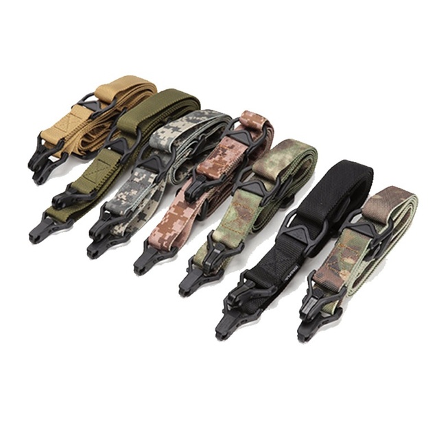 Adjustable nylon material tactical shoulder strap quick two-point Combat training sports Hunting sling tactical 2 points straps