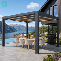 QINGYING Auvent extérieur en aluminium à persiennes pour voiture, garage, pergola