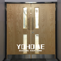 Portes intérieures doubles de style américain pour écoles, portes en bois pour écoles, nouveaux modèles de portes de sécurité pour salles de classe