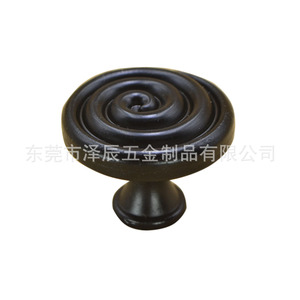 Furniture Handle Round <b>Black</b> Zinc Alloy Traditional Cabinet <b>Door</b> <b>Knob</b> Durable - Product Image 4