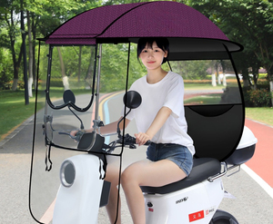 Toldo para vehículo eléctrico nuevo, paraguas para patinete completamente cerrado, toldo para motocicleta, protección contra la lluvia, paraguas <span class=keywords><strong>protector</strong></span> <span class=keywords><strong>solar</strong></span> - Product Image 4