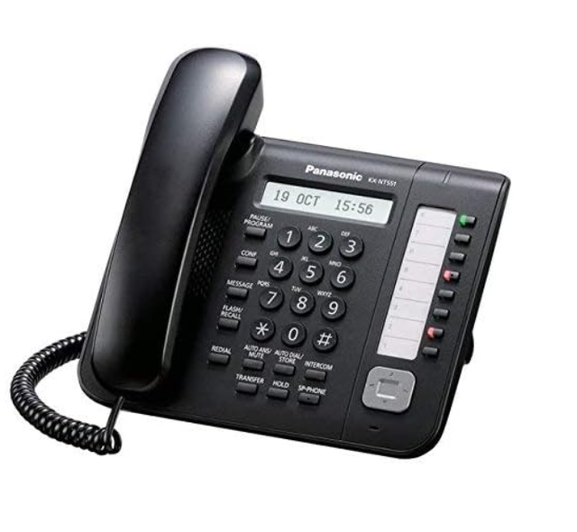 Panason KX-NT551 8-Button Black IP Telephone From NT Series- Refurbished