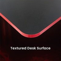 Escritorio de juegos rectangular con elevador de monitor y soportes de accesorios, mesa de juegos grande de alta resistencia, escritorio de juegos