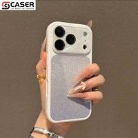 Coque de téléphone 2-en-1 à paillettes dégradées avec protection d'objectif intégrée, antichute, en TPU souple pour iPhone 13-17 Pro Max