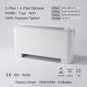 9 modèles de ventilo-convecteurs verticaux apparents à 2 tuyaux, 1400 CFM, grand débit d'air, avec RS485, CE, ISO9001, RoHS pour projets CVC refroidis par eau - Product Image 1