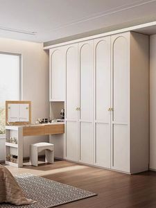 ตู้เสื้อผ้าแผงไม้ขายดีตู้เสื้อผ้าห้องนอนทันสมัยเรียบง่ายตู้เสื้อผ้าห้องนอนใช้งานได้จริง - Product Image 4