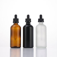 Flacon compte-gouttes rond en verre transparent pour cosmétiques et teintures 30 ml avec pipette sécurité enfant et option diffuseur OEM