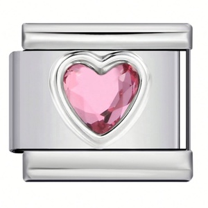 Nuevo Charm Italiano Dream Lucky Enjoy King Princess, Unisex, 9mm, Acero Inoxidable, Chapado en Oro de 18K, Cristal, Diamantes de Imitación, Geométrico - Product Image 5