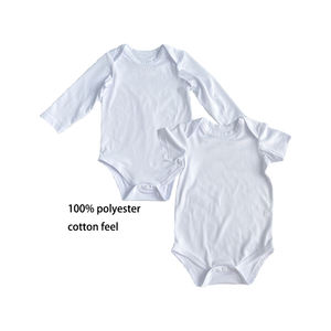 Ropa de Bebé Personalizada de Poliéster, Pijamas de Bebé para Sublimación, Mameluco de una Pieza, Mameluco de Bebé 100% Poliéster Liso para Sublimación - Product Image 1