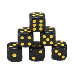 Beyaz numarası ile akrilik yuvarlak 6 taraflı 16mm siyah zar Casino içme yetişkin oyunu zar - Product Image 5