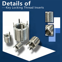 Keensert Key Locking Thread Inserts Stainless Steel Heavy Duty OEMODM Industrial Heavy Load Fastener for Aerospace Machinery