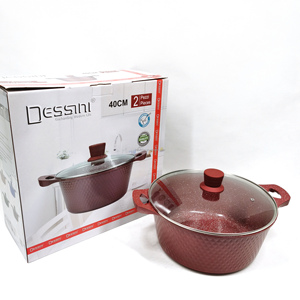 Dụng Cụ Nấu Nướng Bằng Kim Cương 21QT, Nồi Và Chảo 40CM, Nồi Nấu Bằng Gốm Đá Hoa Cương - Product Image 3