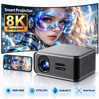 Projecteur intelligent MAXPG Full HD natif 1080P, prise en charge du décodage vidéo 8K, WiFi, Android, HDR10+, home cinéma extérieur