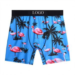 Calzoncillos bóxer de hombre de tiro medio con estampado digital de dibujos animados, de spandex/poliéster, de secado rápido, transpirables, suaves y elásticos, de punto, ¡los más vendidos! - Product Image 4