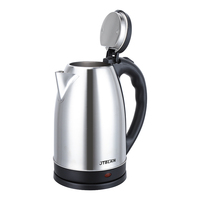 Bouilloire électrique portable en acier inoxydable JTBLAIN, 2,5 L, 1500 W, contrôle de la température, base rotative à 360 degrés, vente chaude