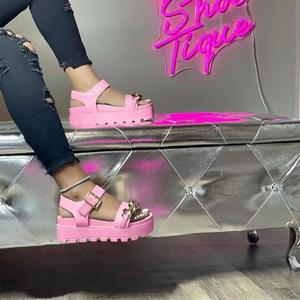 <span class=keywords><strong>Sandalias</strong></span> <span class=keywords><strong>de</strong></span> playa con decoración <span class=keywords><strong>de</strong></span> cadena <span class=keywords><strong>de</strong></span> Metal para mujer, novedad, verano, <span class=keywords><strong>2022</strong></span> - Product Image 2