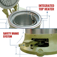 Equipo de Secado Industrial de Tambor de Acero Inoxidable SUS304 con Calentamiento a Vapor y Motor para Secado Rápido de Piezas Metálicas