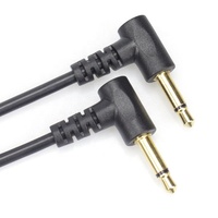 Cables de conexión mono TS de 3.5mm, delgados, de ángulo recto, con longitud personalizada, color a elección y blindaje de lámina para uso con monitor.