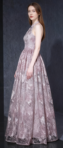 Nouvelle <span class=keywords><strong>robe</strong></span> de fille <span class=keywords><strong>rose</strong></span> et douce avec un col licou pour les robes de soirée de fête et de banquet - Product Image 6