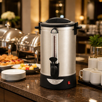 Chauffe-eau électrique commercial en acier inoxydable de 25 L à haut débit – Distributeur d'eau chaude