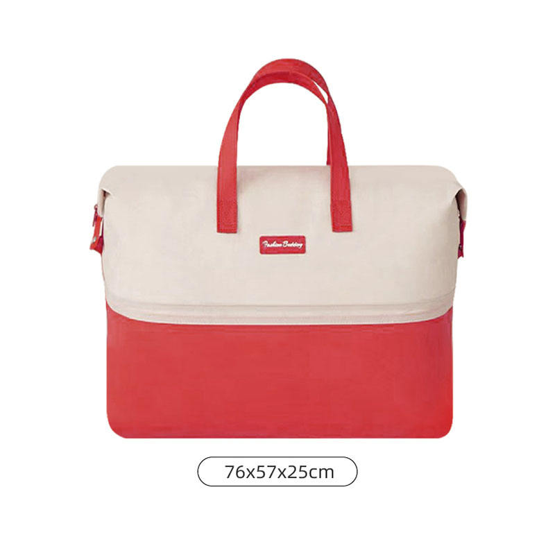 สีเบจขาว + แดง