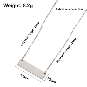 공장 재고 스테인리스 스틸 목걸이 블랭크 레이저 각인 컬러 인쇄 재료 휴일 선물 각인 - Product Image 2