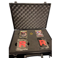 Étui noir pour collection de cartes, vente en gros d'usine, étui de rangement pour cartes de jeu, grande capacité, étui en aluminium pour cartes pour les fans de jeux