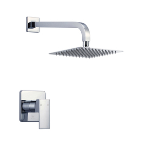 Systèmes <span class=keywords><strong>de</strong></span> robinets <span class=keywords><strong>de</strong></span> douche à poignée unique, Kit <span class=keywords><strong>de</strong></span> garniture <span class=keywords><strong>de</strong></span> douche murale <span class=keywords><strong>de</strong></span> 8 pouces avec pomme <span class=keywords><strong>de</strong></span> douche (Valve <span class=keywords><strong>de</strong></span> douche incluse) - Product Image 1