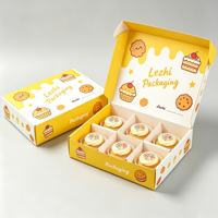 Boîte d'emballage en papier de luxe personnalisée pour sushis, desserts, pâtisseries, crêpes, empanadas, biscuits, avec séparateurs et fenêtre