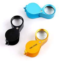 10 loupes de poche en métal et argent pour bijoutier