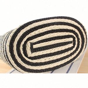 Sac à bandoulière rayé en papier tressé grande capacité pour femme, idéal pour les vacances à la plage – Vente en gros - Product Image 6