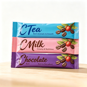 Pellicola Laminata Personalizzata per Imballaggio Alimentare, Rotolo <span class=keywords><strong>di</strong></span> <span class=keywords><strong>Film</strong></span> in Alluminio Impermeabile per Caffè, Latte, Tè in Polvere - Product Image 1