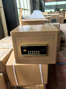 Digital <b>Safe</b> <b>Box</b> Electronic <b>Lock</b> Brown Leather Finish Home Office Use Family Hotel Bank Outdoor Money Locker - Product Image 5